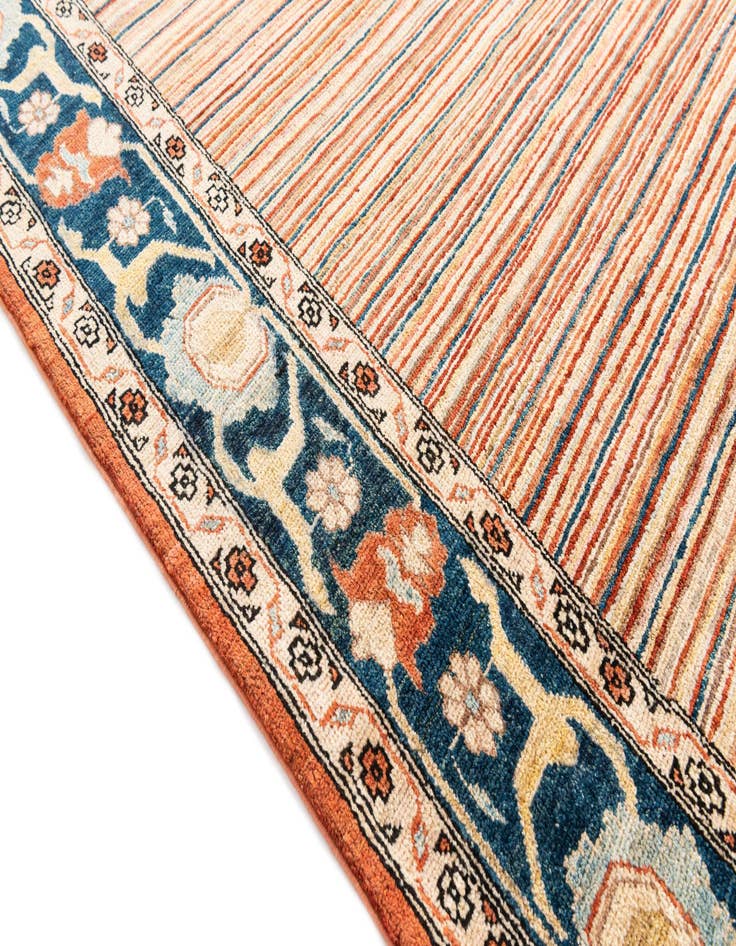 Detail image of  4' 10 x 6' 6  Hand Knotted Modern Ziegler Wool Rug