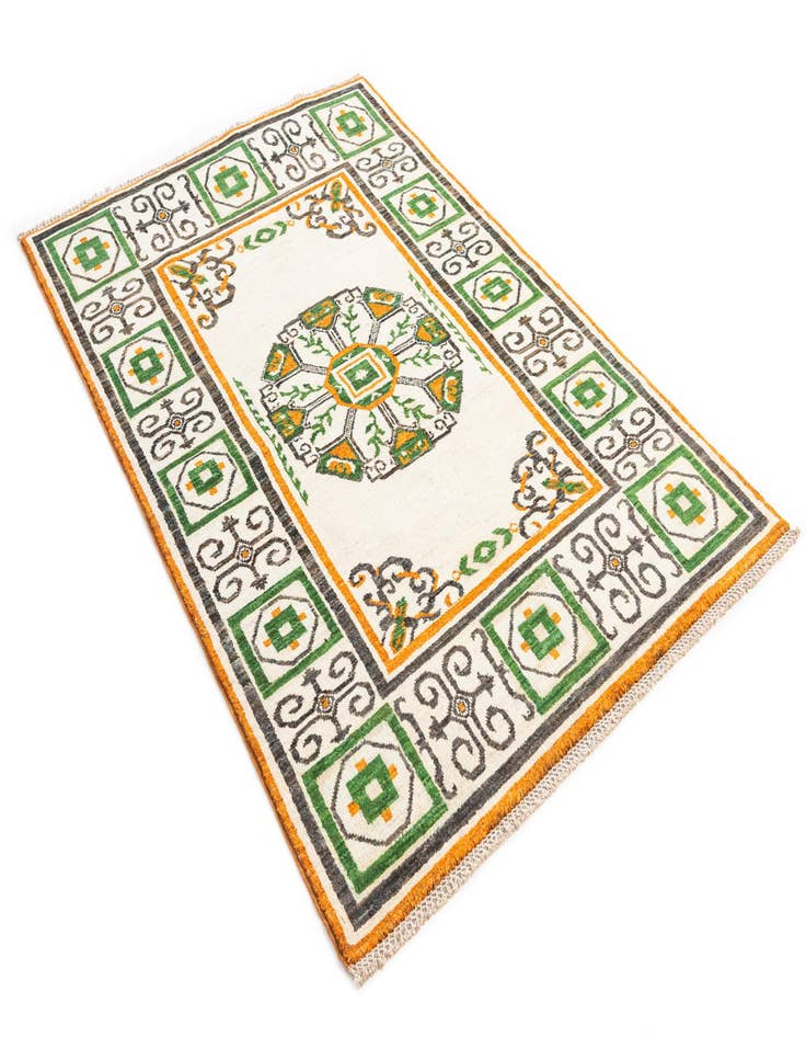 Detail image of  4' x 5' 10  Hand Knotted Modern Ziegler Wool Rug