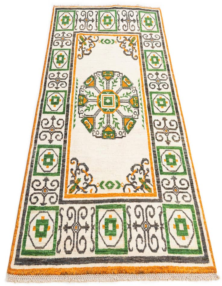 Detail image of  4' x 5' 10  Hand Knotted Modern Ziegler Wool Rug