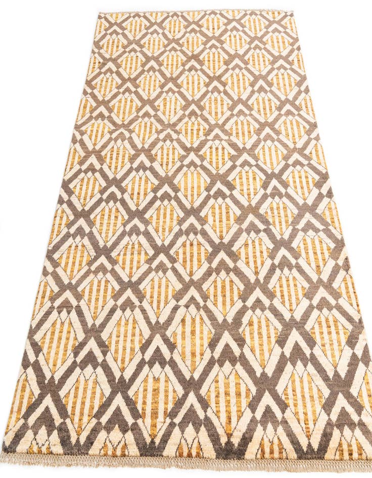 Detail image of  5' x 6' 7  Hand Knotted Modern Ziegler Wool Rug