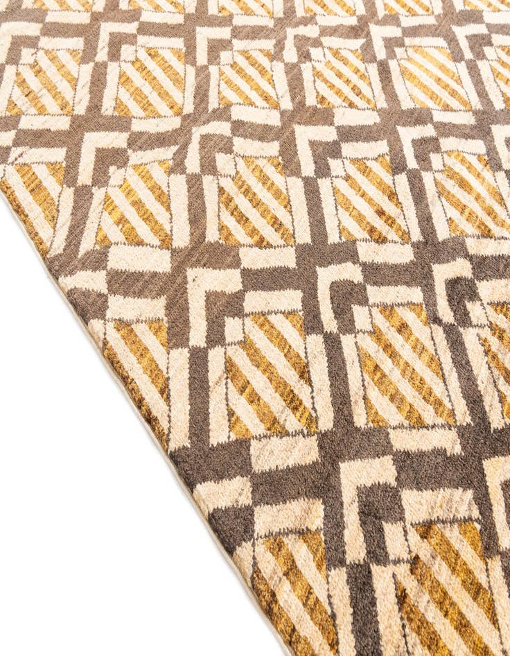 Detail image of  5' x 6' 7  Hand Knotted Modern Ziegler Wool Rug