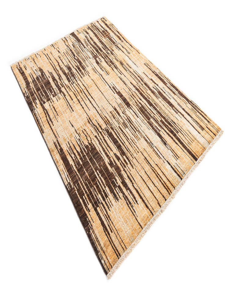 Detail image of  4' 8 x 6' 6  Hand Knotted Modern Ziegler Wool Rug