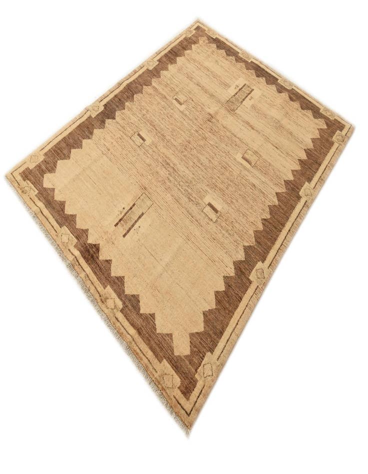 Detail image of  5' 2 x 6' 5  Hand Knotted Modern Ziegler Rug