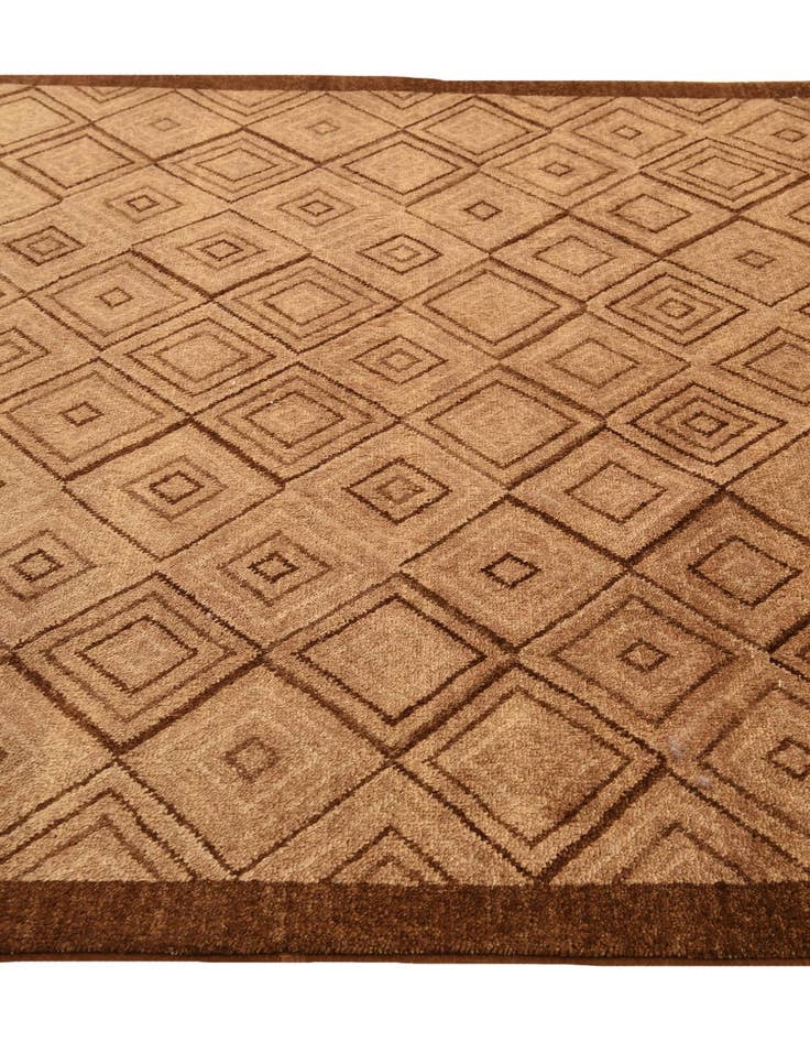 Detail image of  4' 7 x 6' 4  Hand Knotted Modern Ziegler Wool Rug