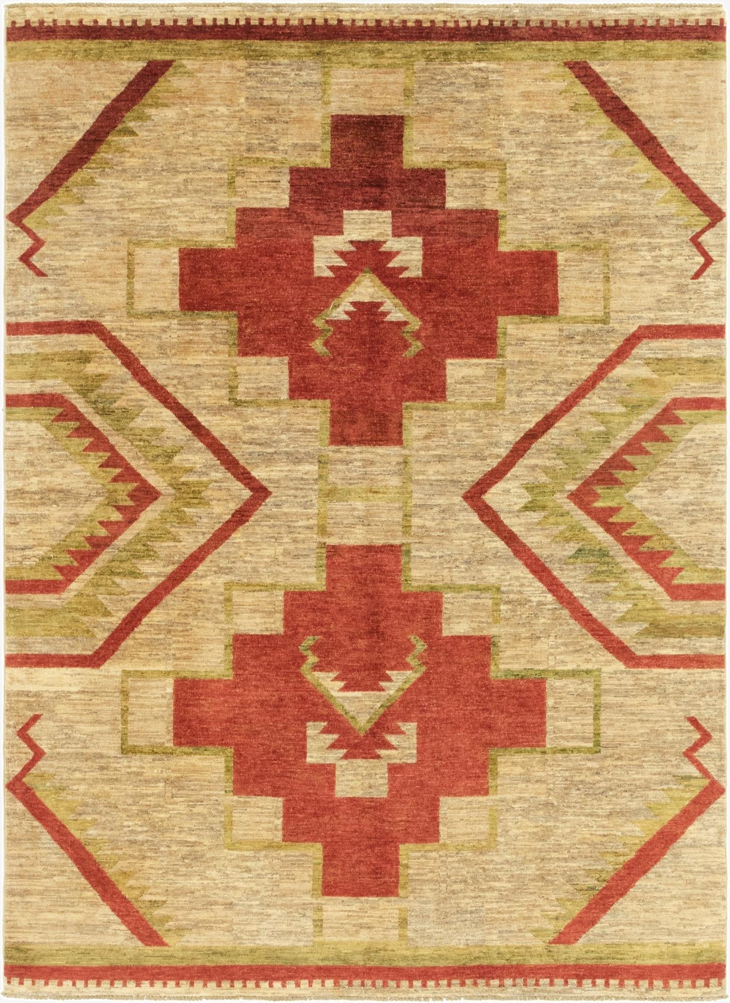  5' 8 x 7' 10  Hand Knotted Modern Ziegler Rug
