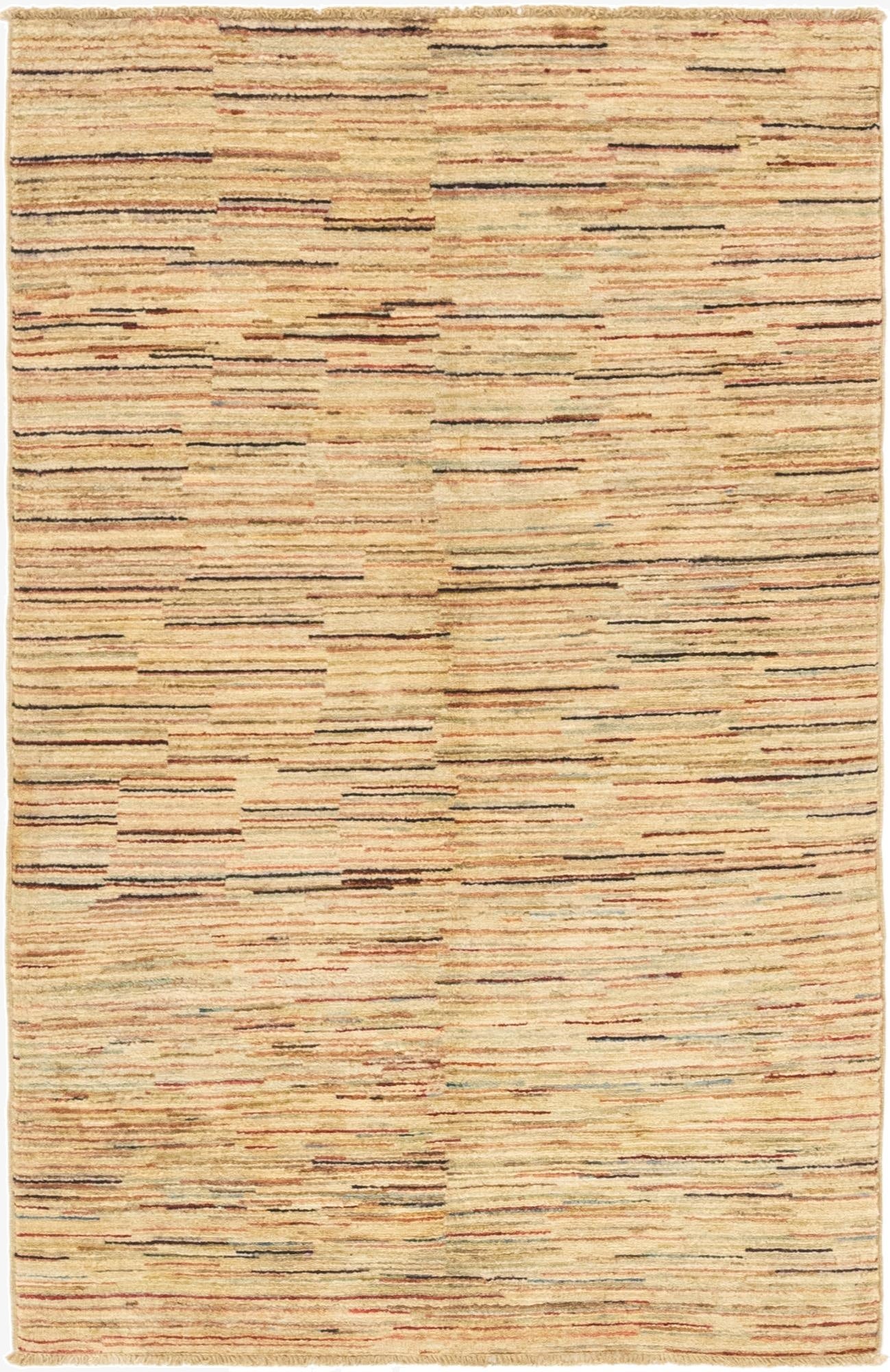  3' 9 x 5' 10  Hand Knotted Modern Ziegler Rug