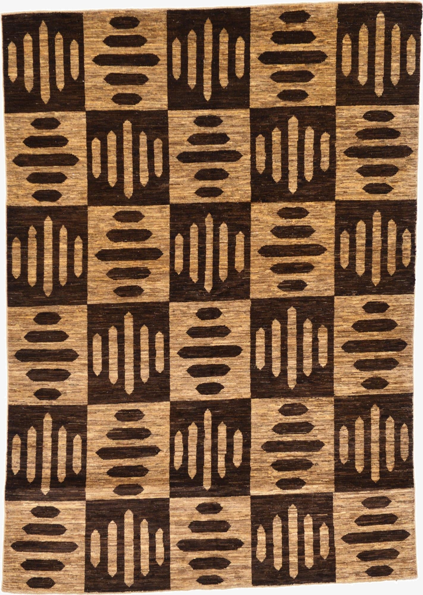  5' 8 x 7' 11  Hand Knotted Modern Ziegler Oriental Rug