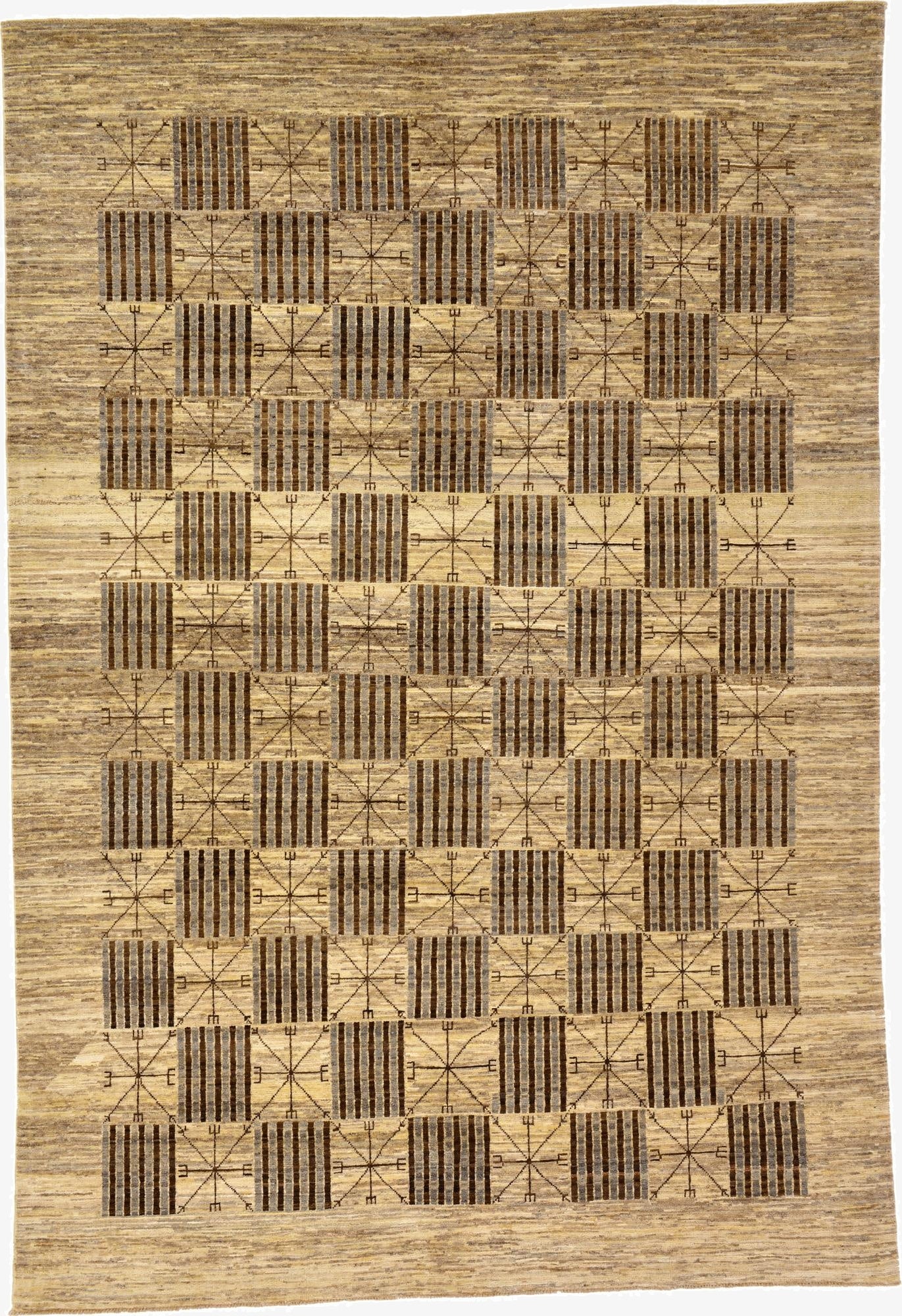  6' 6 x 9' 6  Hand Knotted Modern Ziegler Oriental Rug