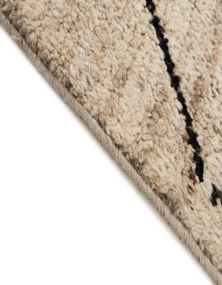 Detail image of  6' 7 x 10'  Hand Knotted Moroccan Wool Rug