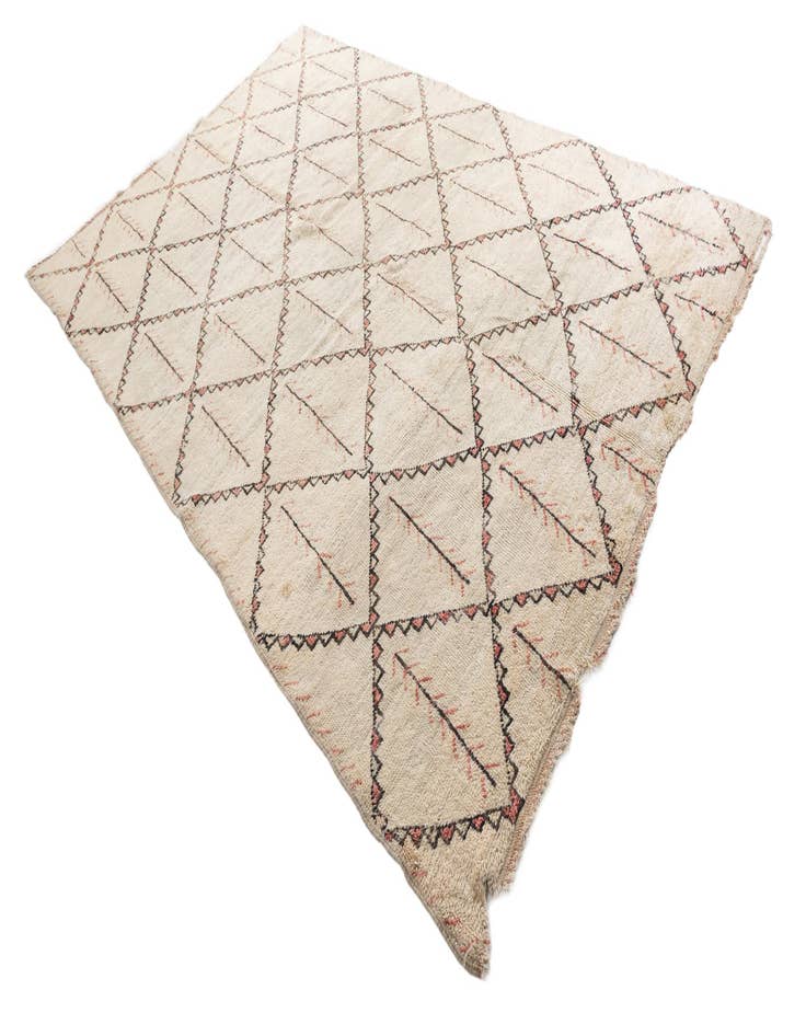 Detail image of  6' 8 x 9' 10  Hand Knotted Moroccan Wool Rug