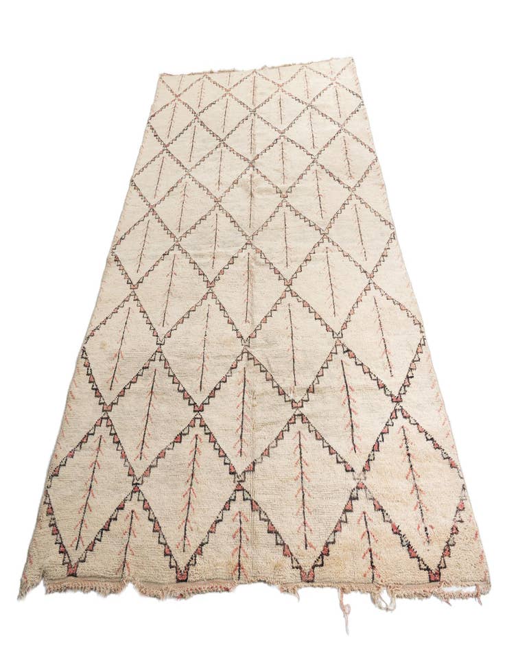 Detail image of  6' 8 x 9' 10  Hand Knotted Moroccan Wool Rug