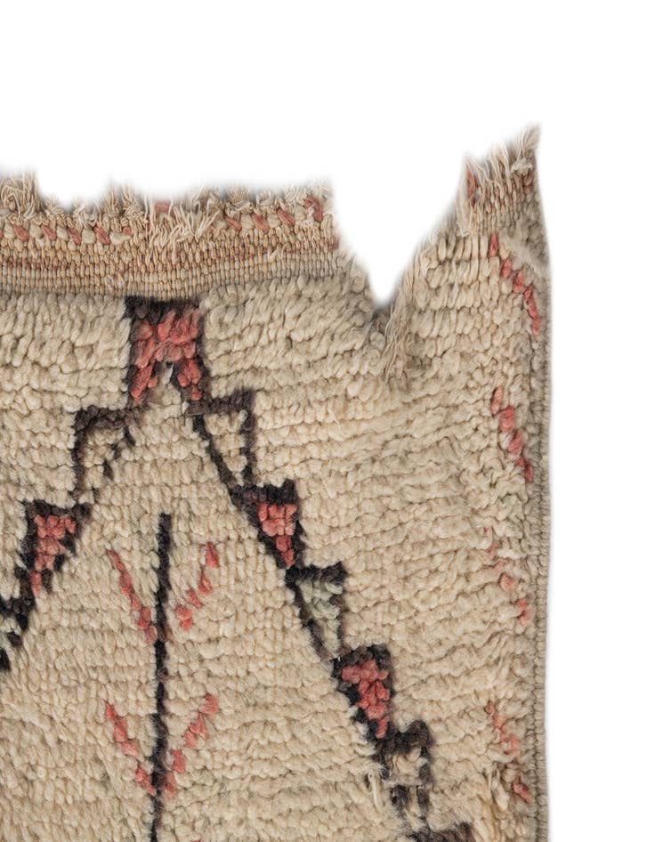 Detail image of  6' 8 x 9' 10  Hand Knotted Moroccan Wool Rug