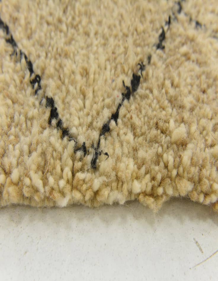 Detail image of  3' 10 x 5'  Hand Knotted Moroccan Wool Rug