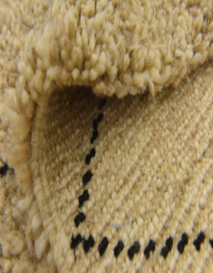 Detail image of  3' 10 x 5'  Hand Knotted Moroccan Wool Rug