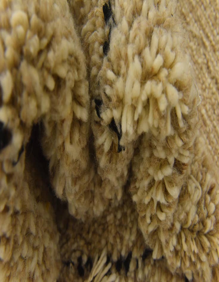 Detail image of  3' 10 x 5'  Hand Knotted Moroccan Wool Rug