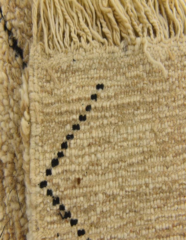 Detail image of  3' 10 x 5'  Hand Knotted Moroccan Wool Rug