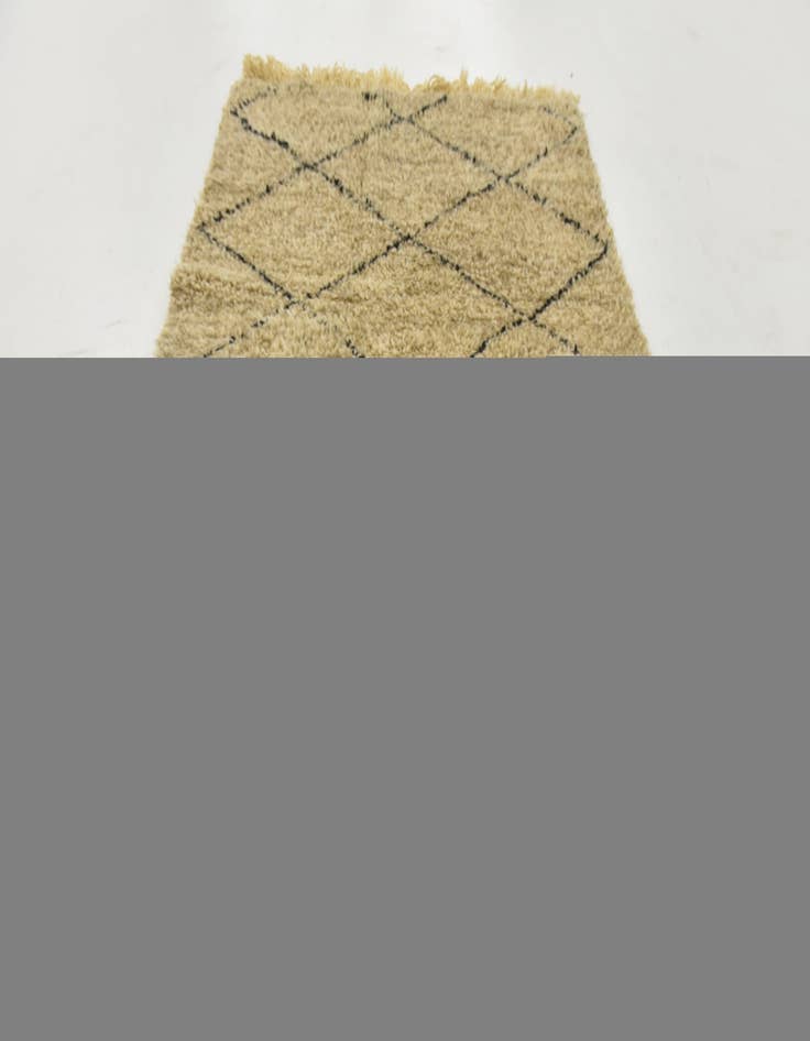 Detail image of  3' 10 x 5'  Hand Knotted Moroccan Wool Rug