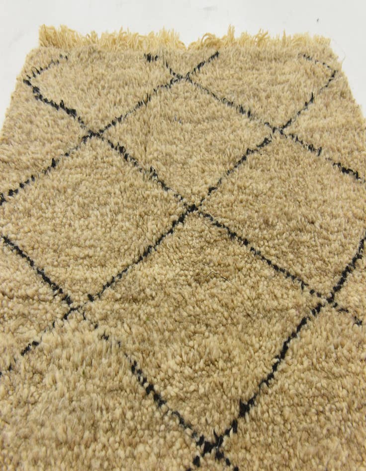 Detail image of  3' 10 x 5'  Hand Knotted Moroccan Wool Rug