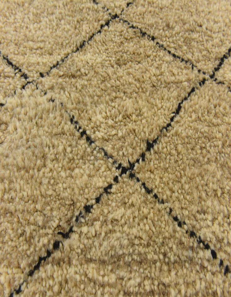 Detail image of  3' 10 x 5'  Hand Knotted Moroccan Wool Rug