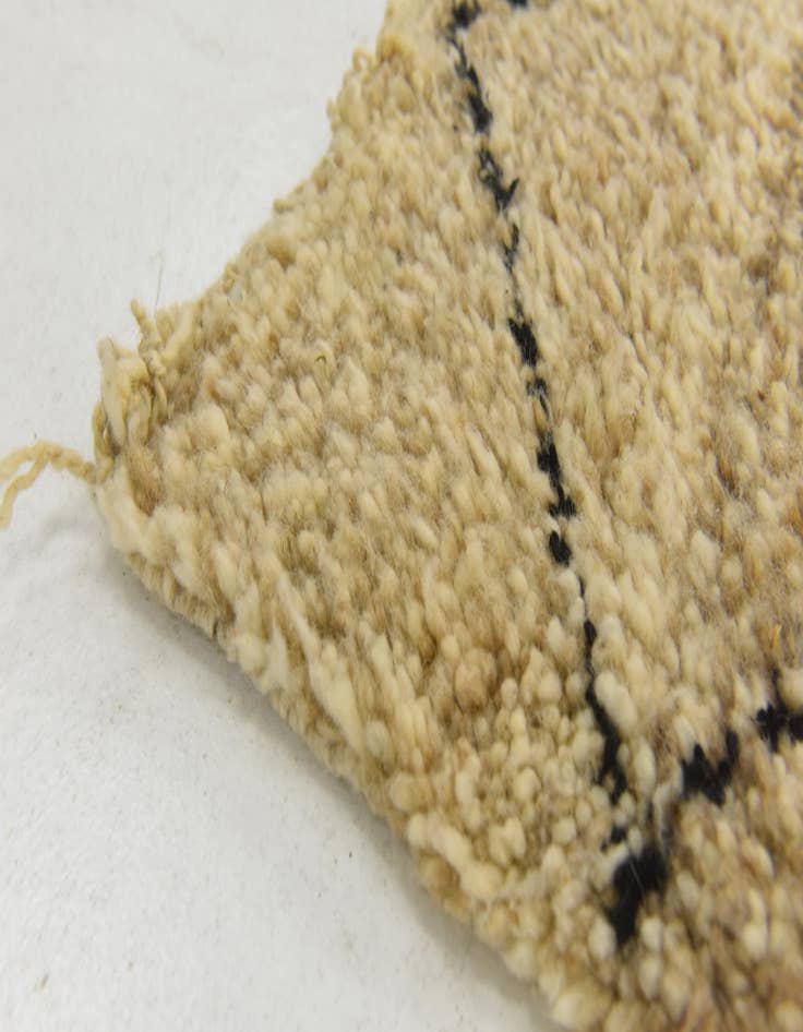 Detail image of  3' 10 x 5'  Hand Knotted Moroccan Wool Rug