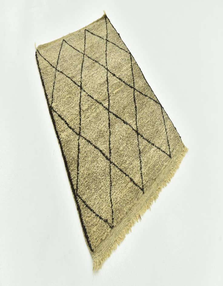 Detail image of  3' 6 x 4' 9  Hand Knotted Moroccan Wool Rug