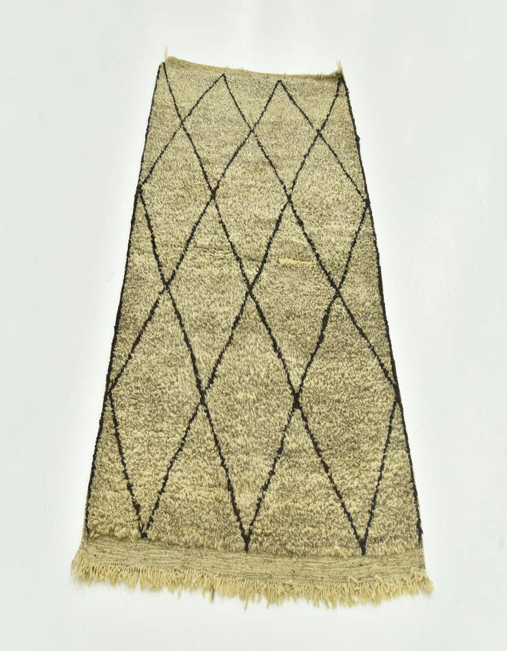 Detail image of  3' 6 x 4' 9  Hand Knotted Moroccan Wool Rug