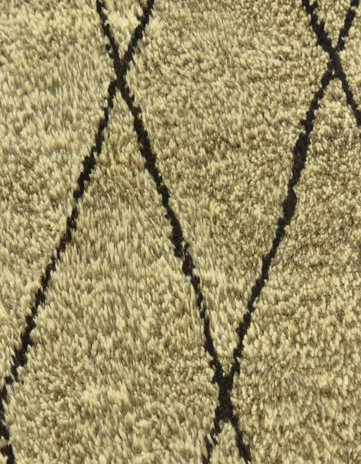 Detail image of  3' 6 x 4' 9  Hand Knotted Moroccan Wool Rug