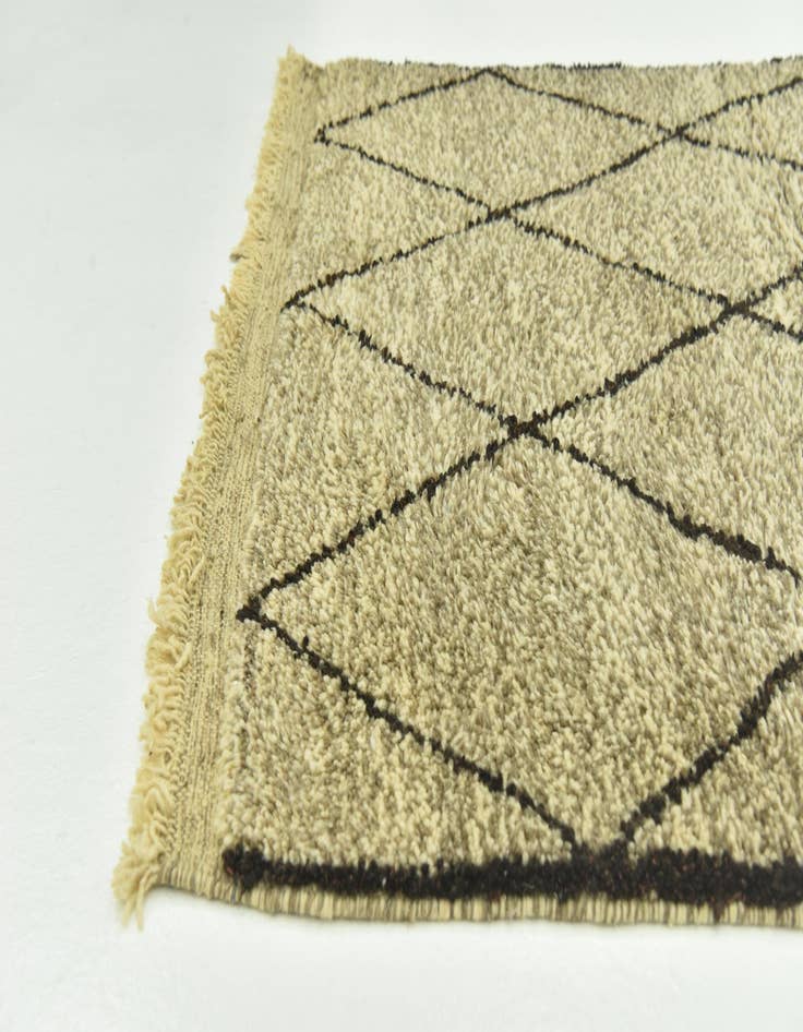 Detail image of  3' 6 x 4' 9  Hand Knotted Moroccan Wool Rug