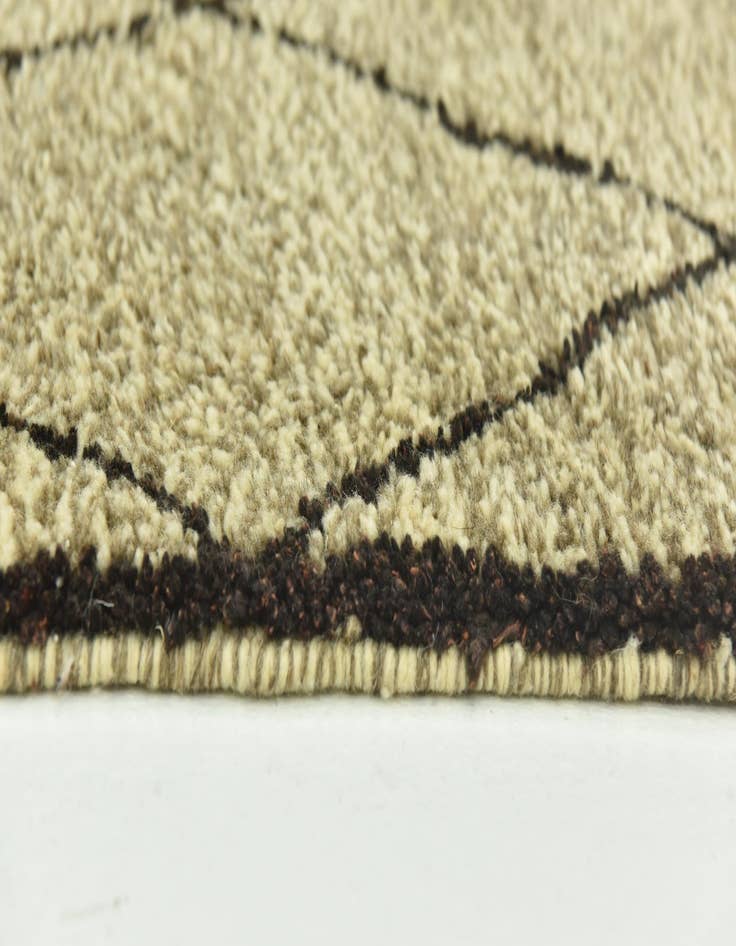 Detail image of  3' 6 x 4' 9  Hand Knotted Moroccan Wool Rug