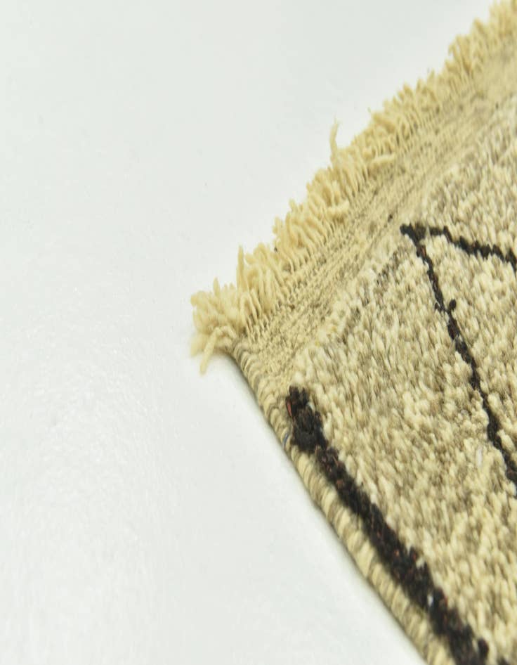 Detail image of  3' 6 x 4' 9  Hand Knotted Moroccan Wool Rug