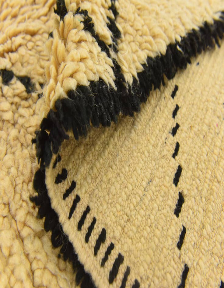 Detail image of  6' 5 x 9' 10  Hand Knotted Moroccan Wool Rug