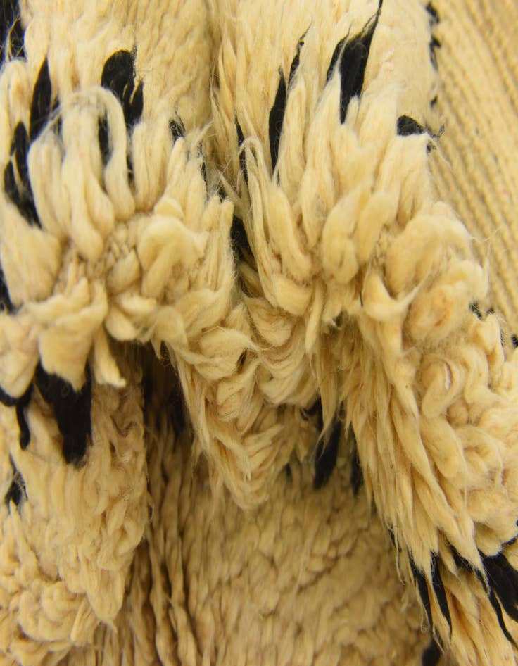 Detail image of  6' 5 x 9' 10  Hand Knotted Moroccan Wool Rug