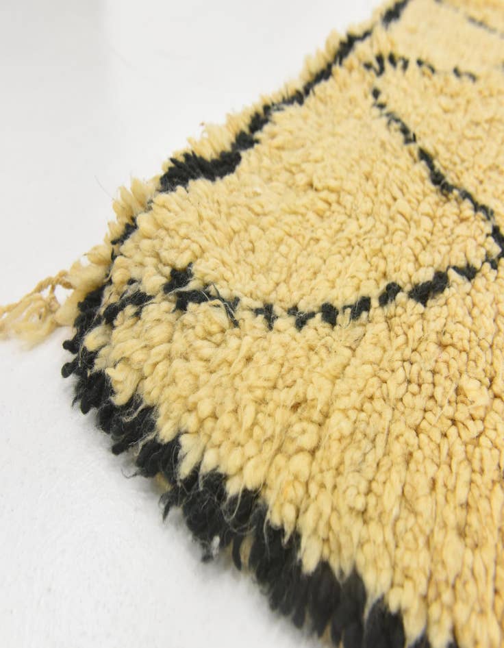 Detail image of  6' 5 x 9' 10  Hand Knotted Moroccan Wool Rug