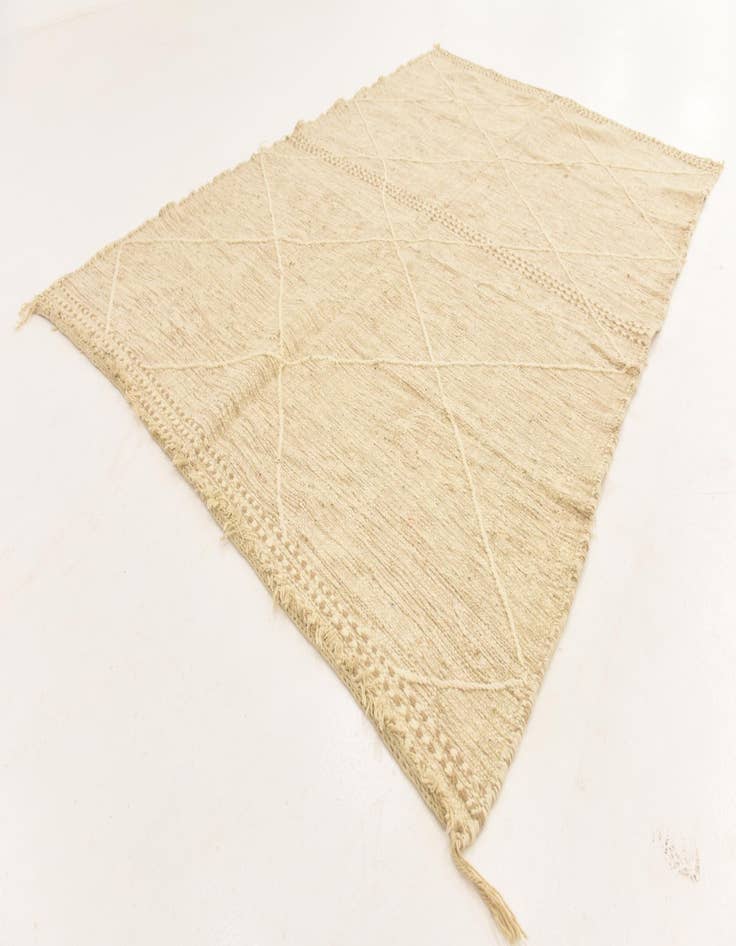 Detail image of  6' 6 x 9' 7  Hand Knotted Moroccan Wool Rug