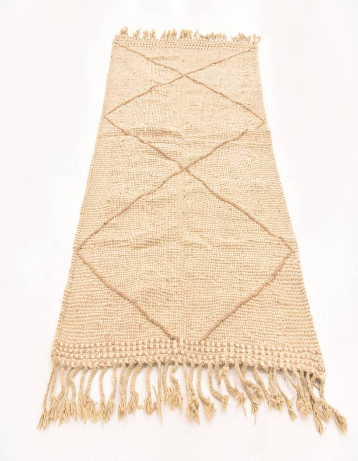 Detail image of  3' 8 x 5' 6  Hand Knotted Moroccan Wool Rug