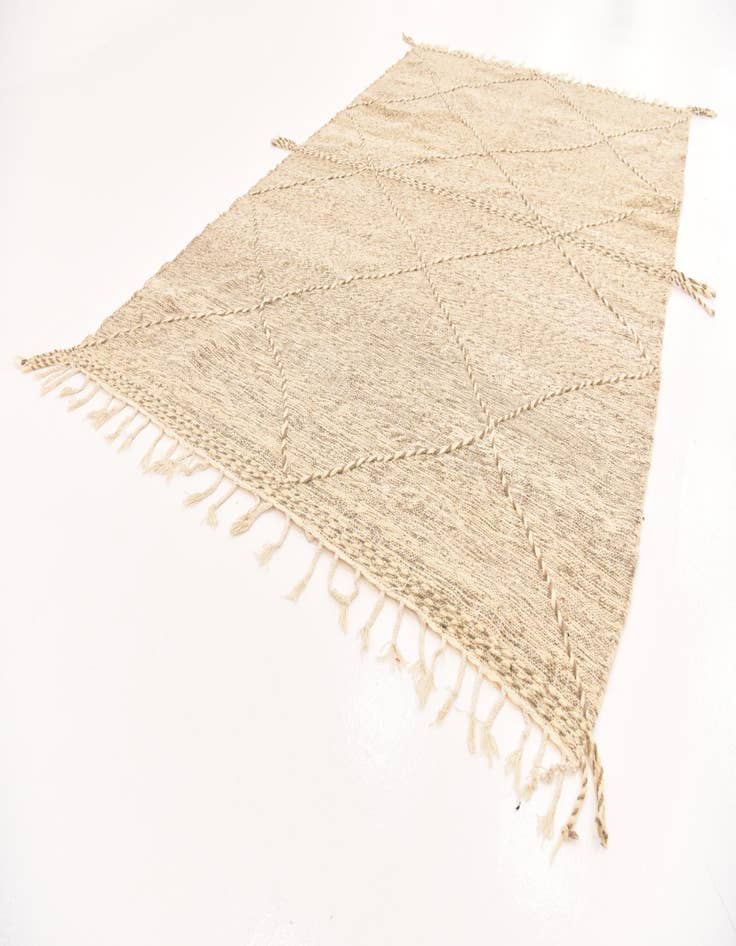 Detail image of 6' 6 x 9' 9 Hand Knotted Moroccan Wool Rug