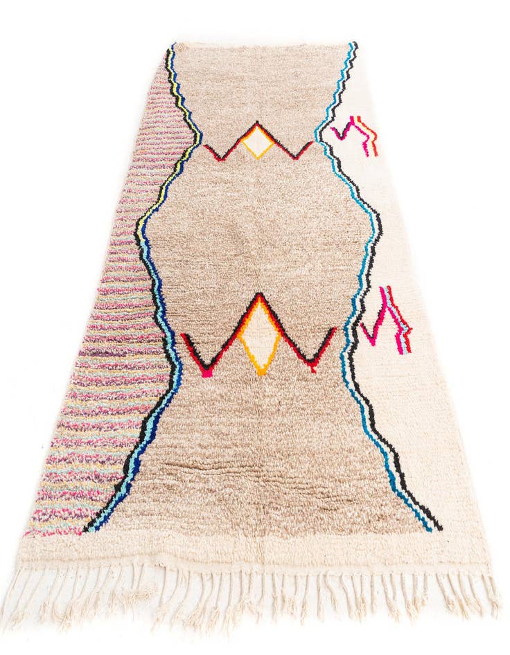 Detail image of  5' 7 x 8' 5  Hand Knotted Moroccan Wool Rug