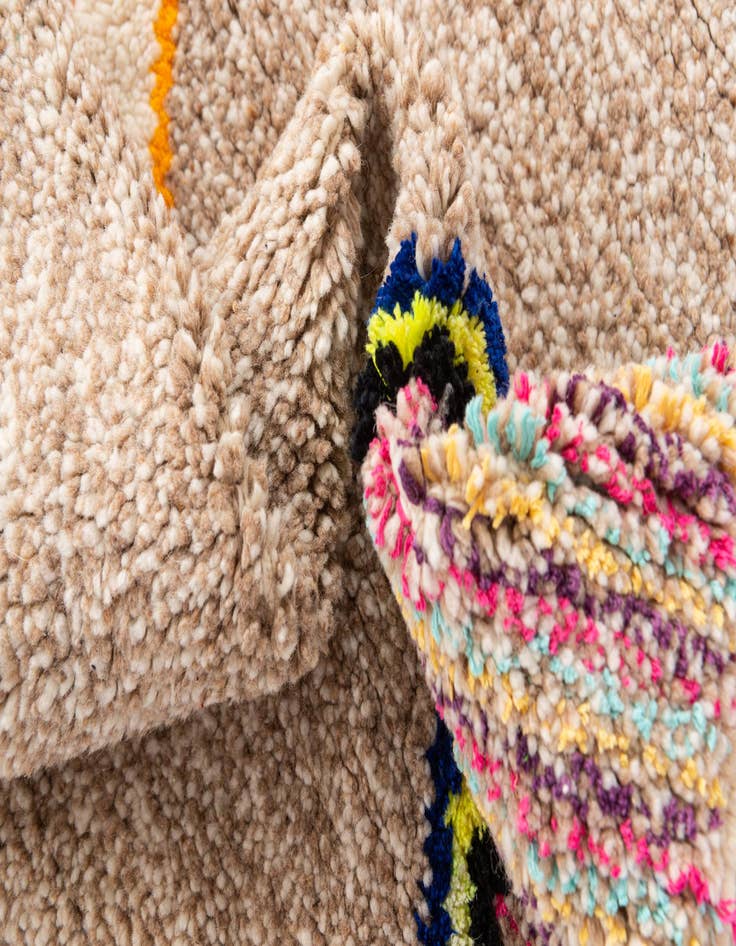 Detail image of  5' 7 x 8' 5  Hand Knotted Moroccan Wool Rug