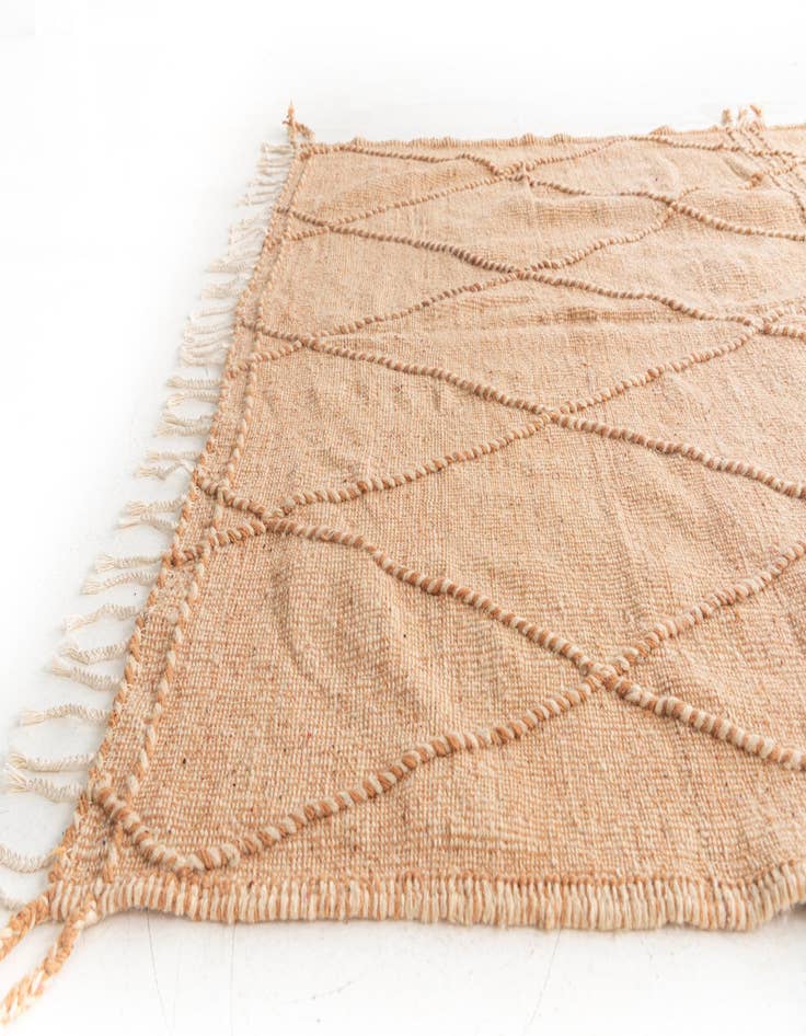 Detail image of  6' 5 x 10'  Hand Knotted Moroccan Wool Rug