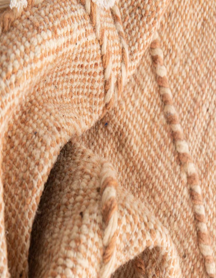 Detail image of  6' 5 x 10'  Hand Knotted Moroccan Wool Rug