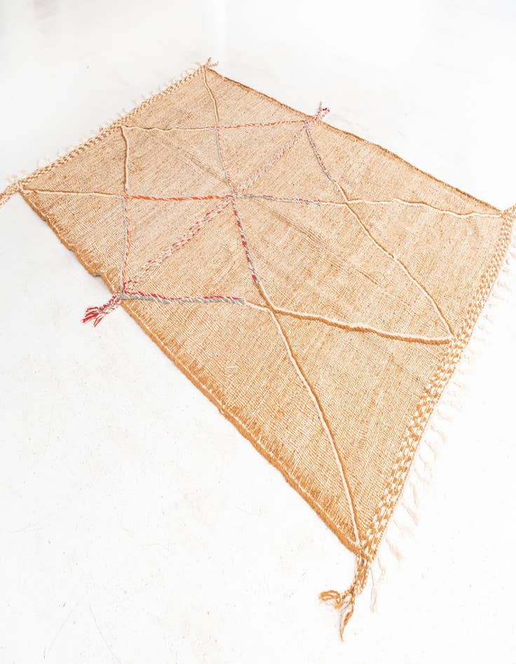 Detail image of  6' 5 x 9' 9  Hand Knotted Moroccan Wool Rug