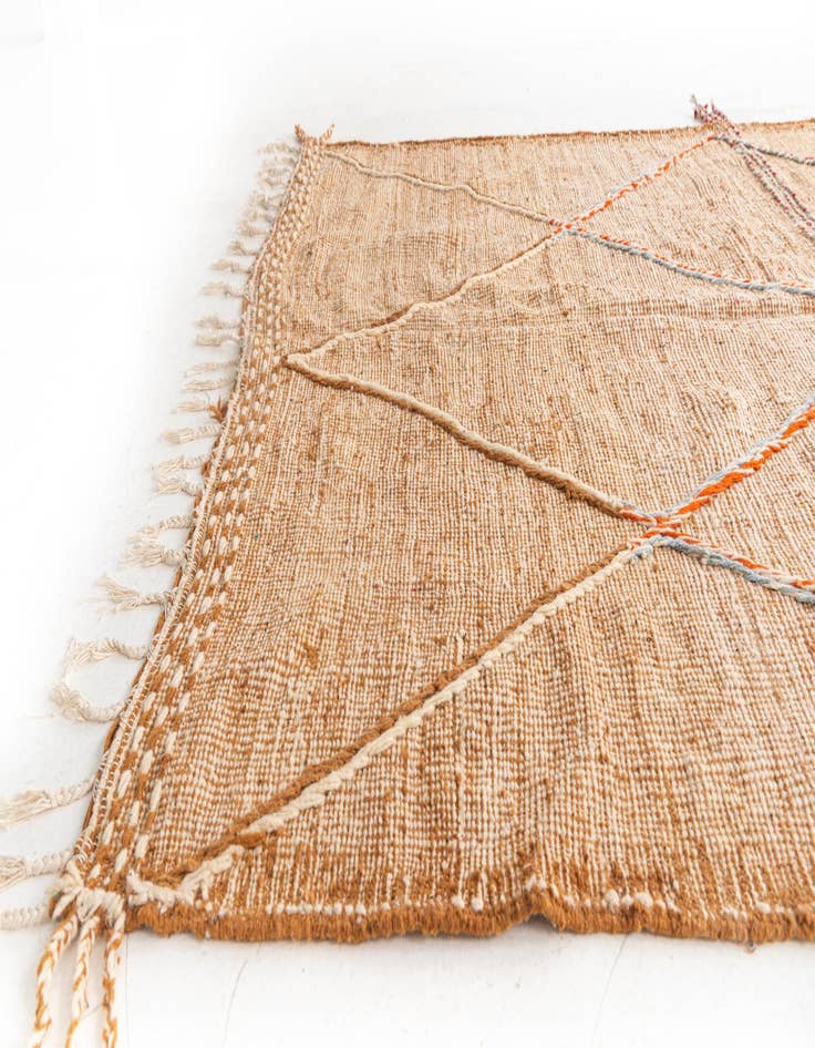 Detail image of  6' 5 x 9' 9  Hand Knotted Moroccan Wool Rug