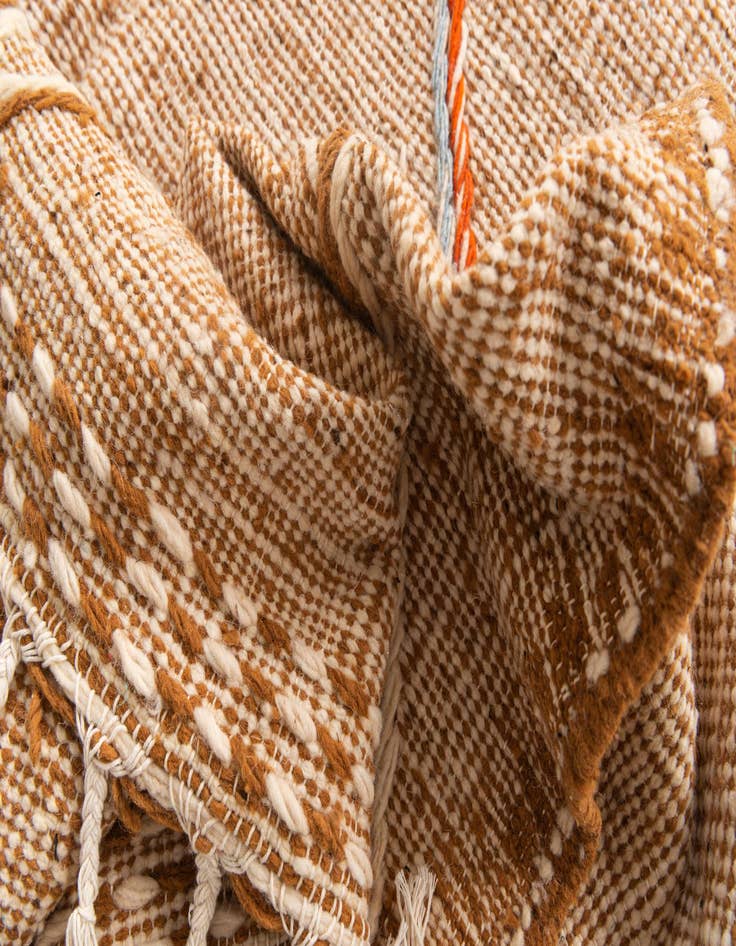 Detail image of  6' 5 x 9' 9  Hand Knotted Moroccan Wool Rug