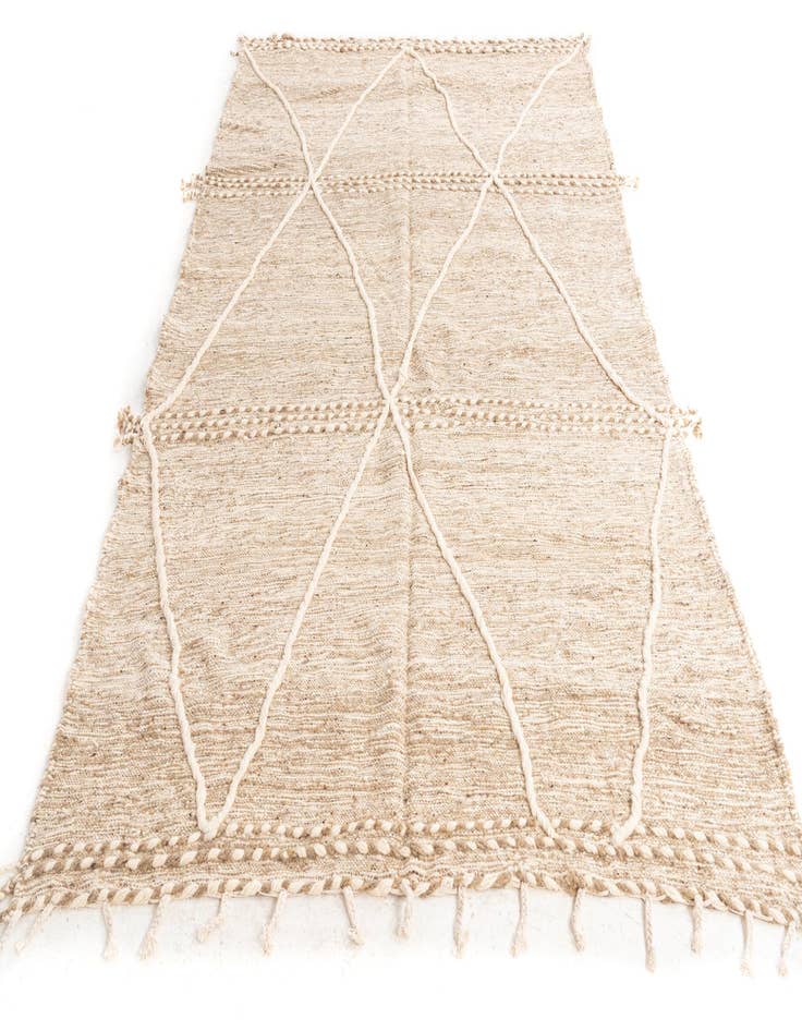 Detail image of  6' 4 x 9' 10  Hand Knotted Moroccan Wool Rug