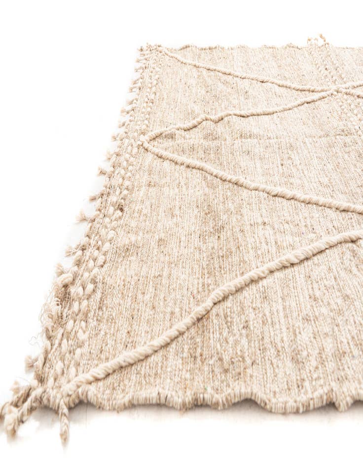 Detail image of  6' 4 x 9' 10  Hand Knotted Moroccan Wool Rug