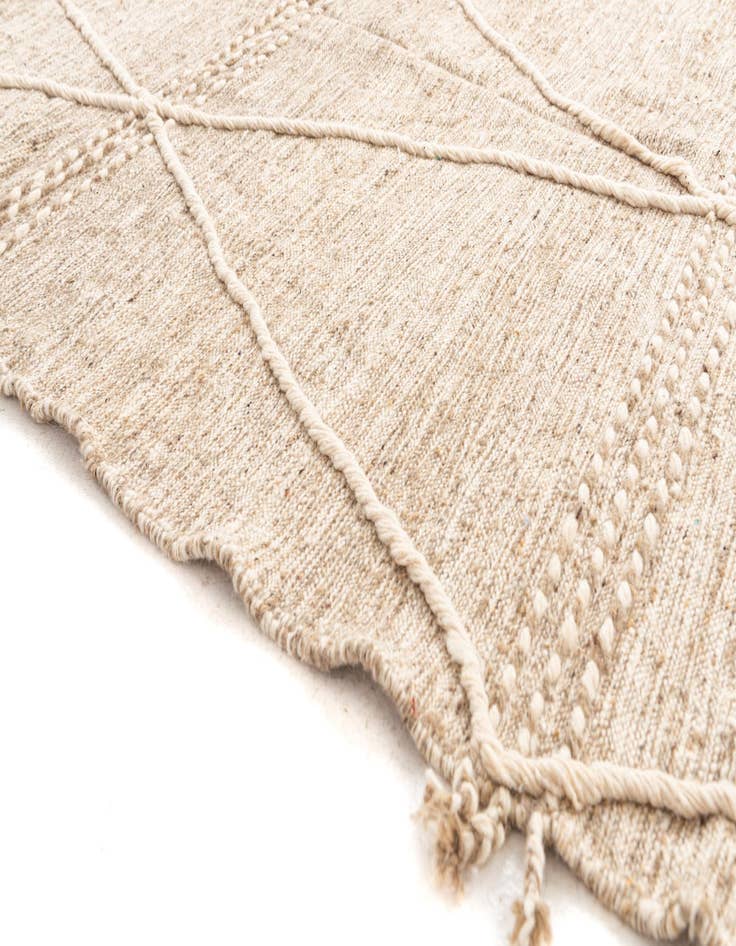 Detail image of  6' 4 x 9' 10  Hand Knotted Moroccan Wool Rug