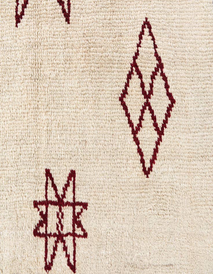 Detail image of  6' 4 x 10' 2  Hand Knotted Moroccan Wool Rug