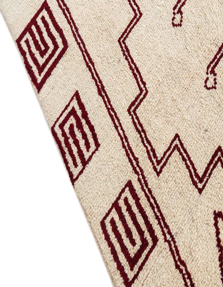 Detail image of  6' 4 x 10' 2  Hand Knotted Moroccan Wool Rug