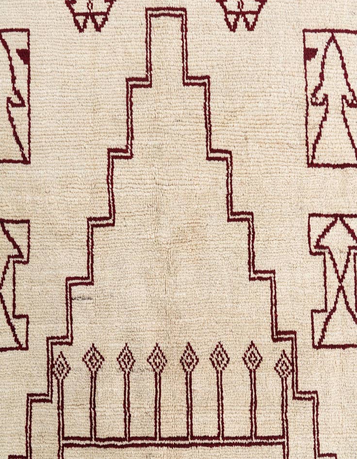 Detail image of  6' 4 x 10' 2  Hand Knotted Moroccan Wool Rug