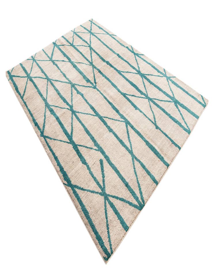 Detail image of  5' 7 x 7' 9  Hand Knotted Moroccan Wool Rug